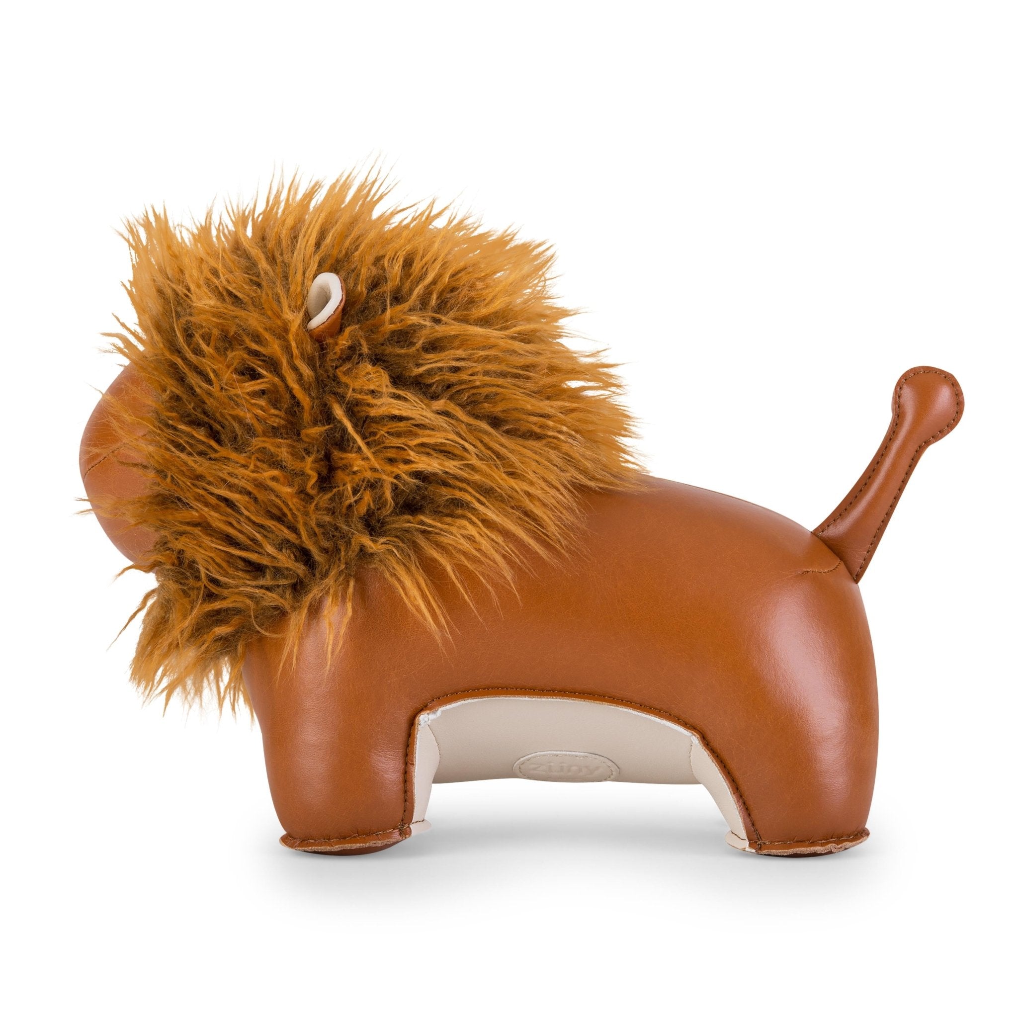 Zuny Lion Lino Bookend, Tan + Wheat - Intent